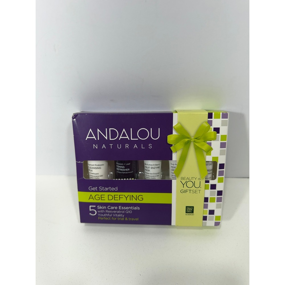 Andalou Naturals Age Defying Get Started Kit 5 Skin Care Essentials Gift Set